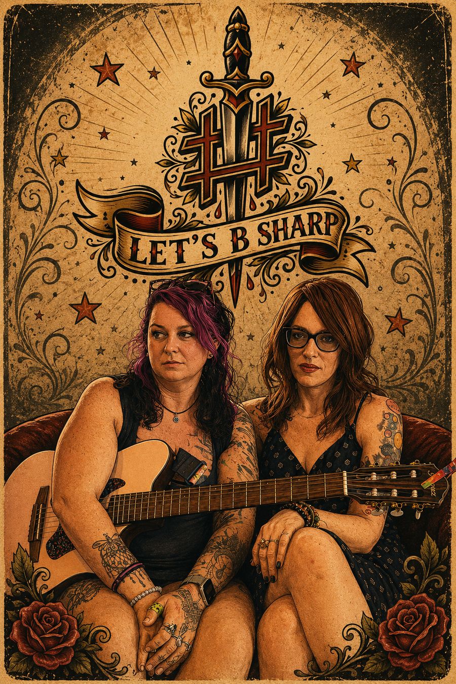 Let's Be Sharp duo poster