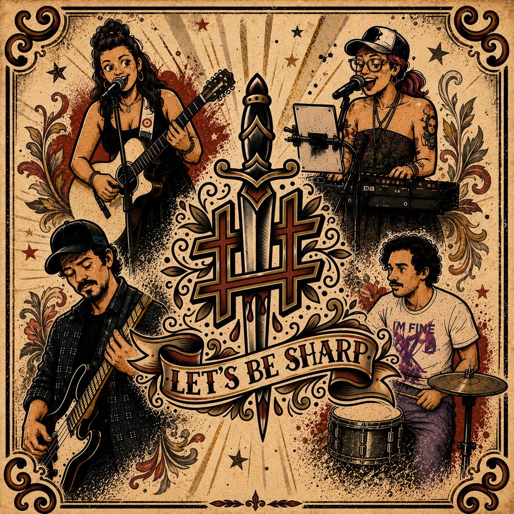 Let's Be Sharp illustrated artwork